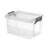 Stackable Storage Box Clear Desktop Organizer Plastic Storage Bins with Lids Office Supplies for Toys Snacks