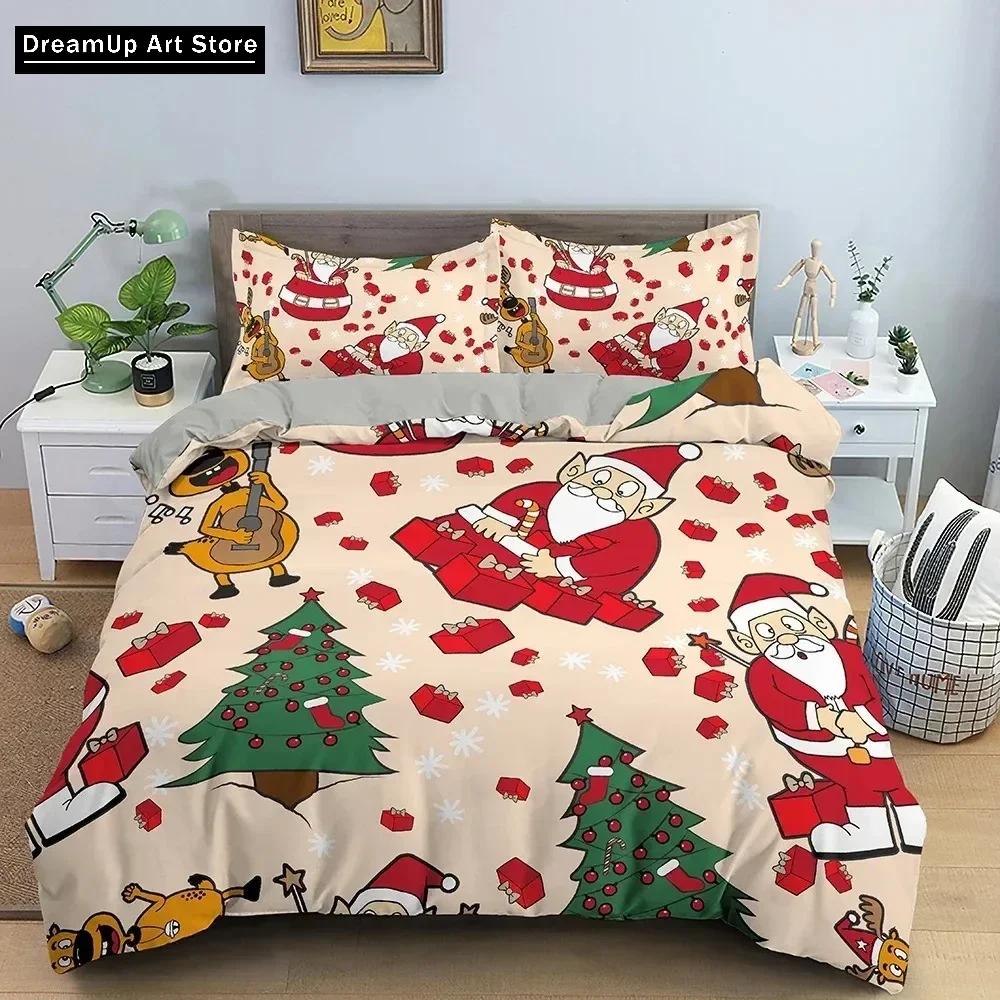 3D Print Fashion Merry Christmas Bedding Set Boys Girls Twin Queen Full Size Duvet Cover Pillowcase Bed Adult Bedroom