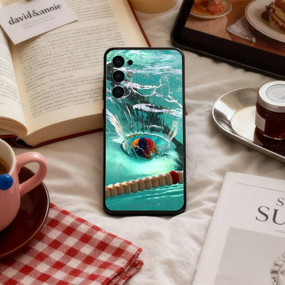 Splash W-Water Polo Sports   Phone Case For Samsung S 25,24,23,22,30,21,10,9,Ultra,Plus,Lite,FE,4,5 G Soft Black Case