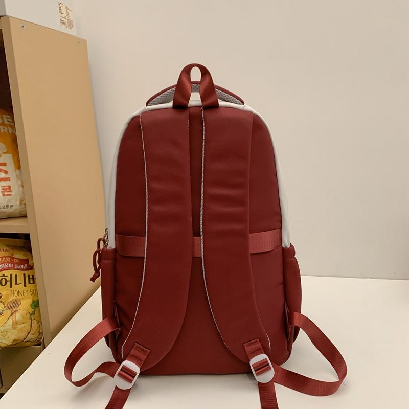 Рюкзак с цветными блоками большой вместимости — фото 11