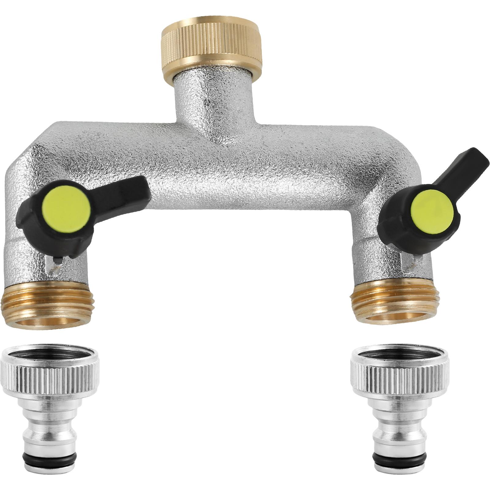 

3/4 Дюймовий 2/3-ходовий розгалужувач шланга Садовий розгалужувач води Адаптер для крана Зрошення Багатоходовий з єднувач Кран Ніпель для труби з клапаном
