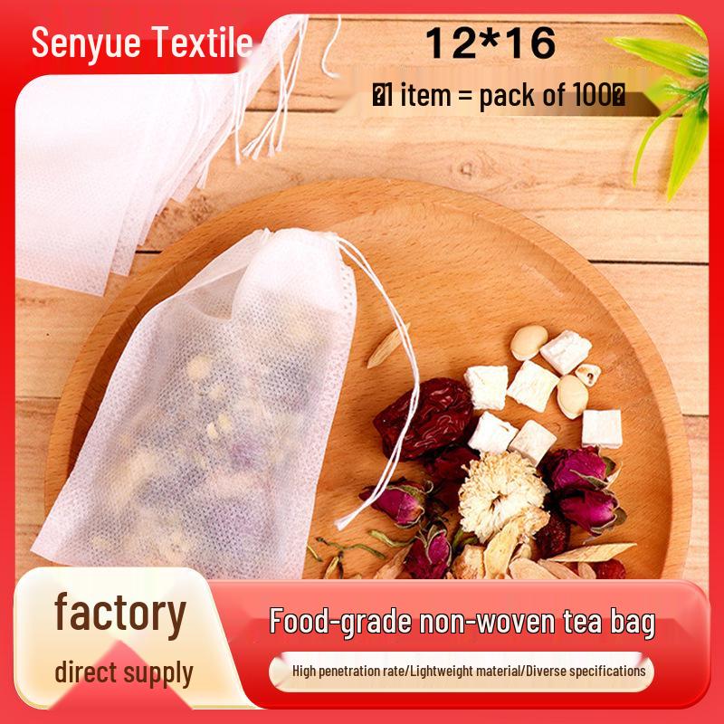 Large Capacity Non-Woven Disposable Bags: Tea Filters, Seasoning Bags, Medicinal Soak Bags.