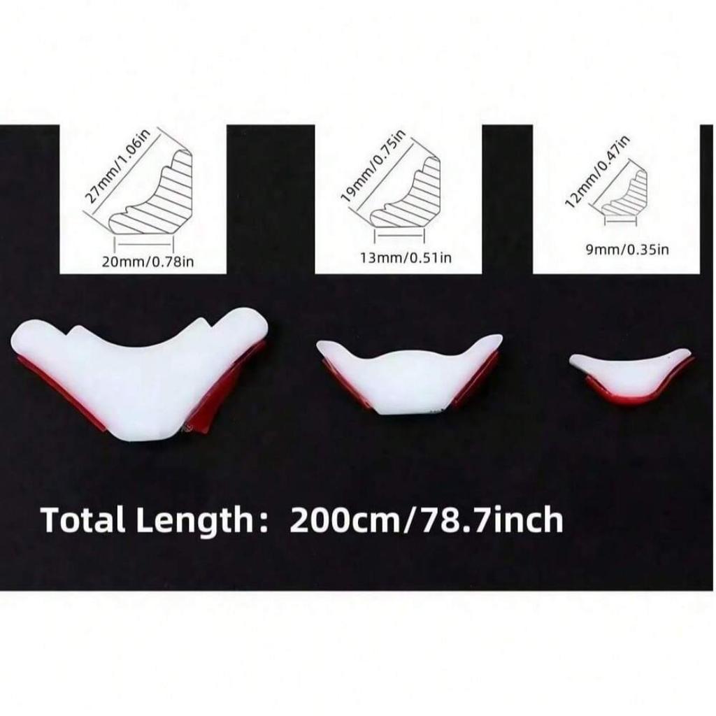 1PC 3/2/1m Self-Adhesive Wall Trim Line Waterproof Corner Baseboard Sealing Strip Peel and Stick For Floor, Ceiling, Edges