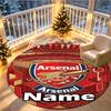 Benutzerdefinierter Name Personalisierter Arsenal F.C Druck Runder Teppich, Vielseitiger Heimdekorations-Teppich, für Spielzimmer, Wohnung, Balkon, Eingangsbereich, Flur Geschenk