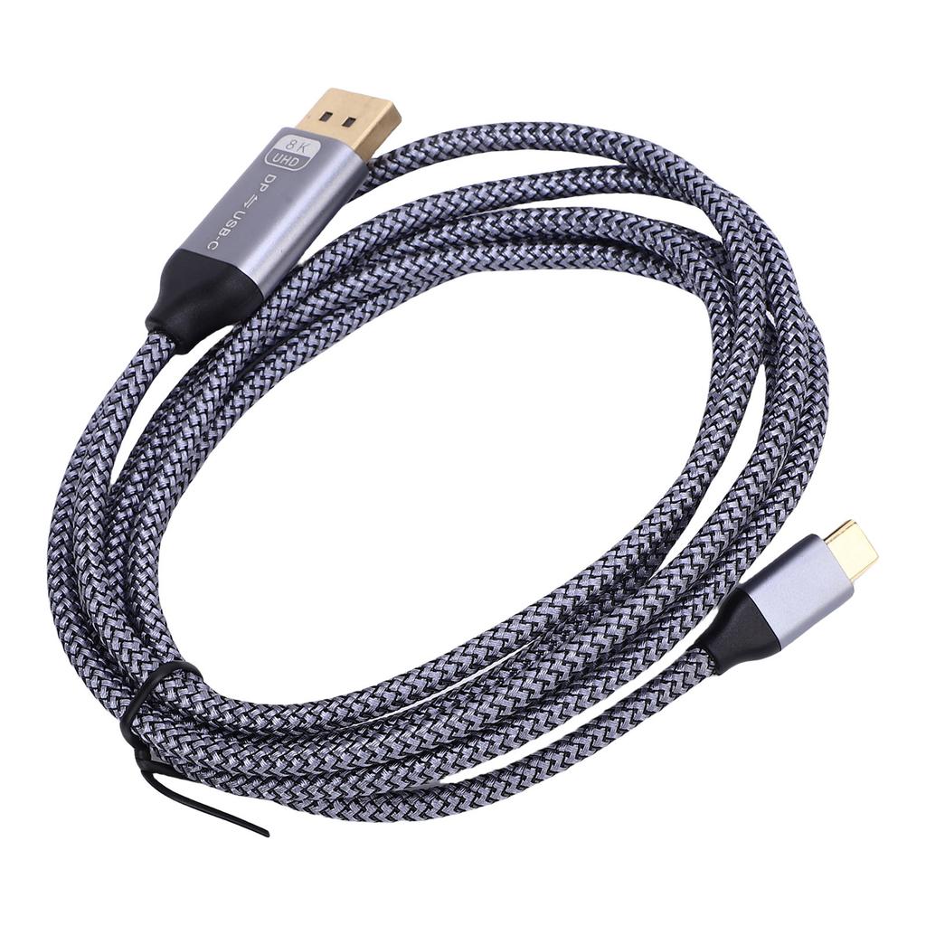 Type C to DisplayPort Cable Fit for MacBook Pro Air Laptop Plug and Play 8K 60Hz USB C to DisplayPort Woven Cord