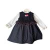 Ensemble Robe Gilet 2 Pièces Printemps & Automne pour Bébé Fille AQB006