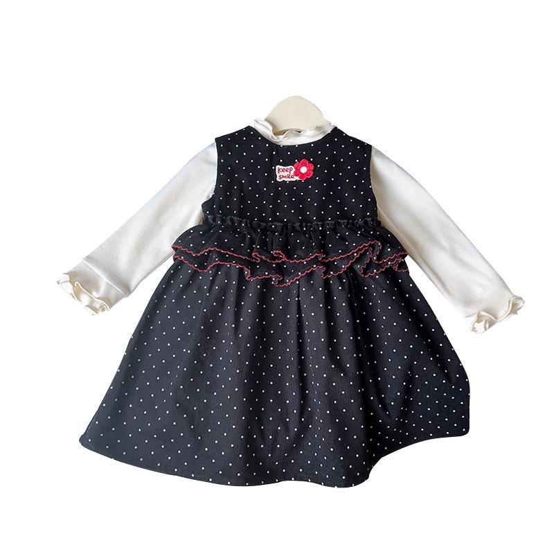 Ensemble Robe Gilet 2 Pièces Printemps & Automne pour Bébé Fille AQB006
