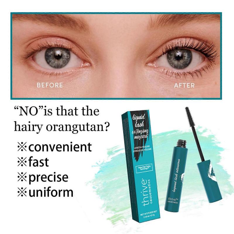 Thrive Causemetics Liquid Lash, Unglaubliche Länge Langhaftend, Null Klümpchen, Hypoallergen (Schwarz)
