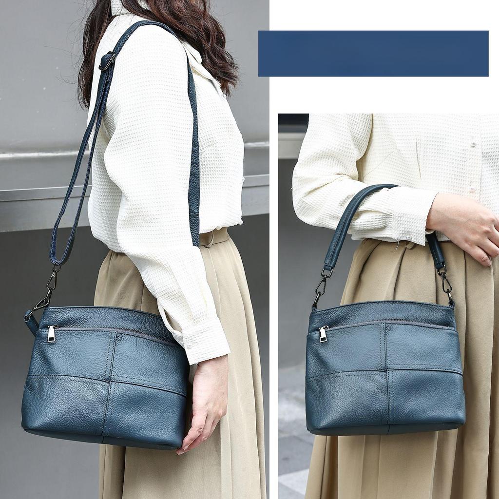 Genuine Leather Single-shoulder Bag Top Layer Cowhide Mother's Bag Large-capacity Women's Hand Bill Shoulder Bag