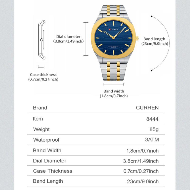CURREN Fashion Brand Thin Quartz Watch Simple Personalized Colors Wristwatches Waterproof Clock