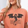 Just a Girl Who Loves Dragons Comfort Colors Shirt Bookish Merch Book Lover Gift, Booktok TShirt, Dark Romance Dragon Smut Gift for Her