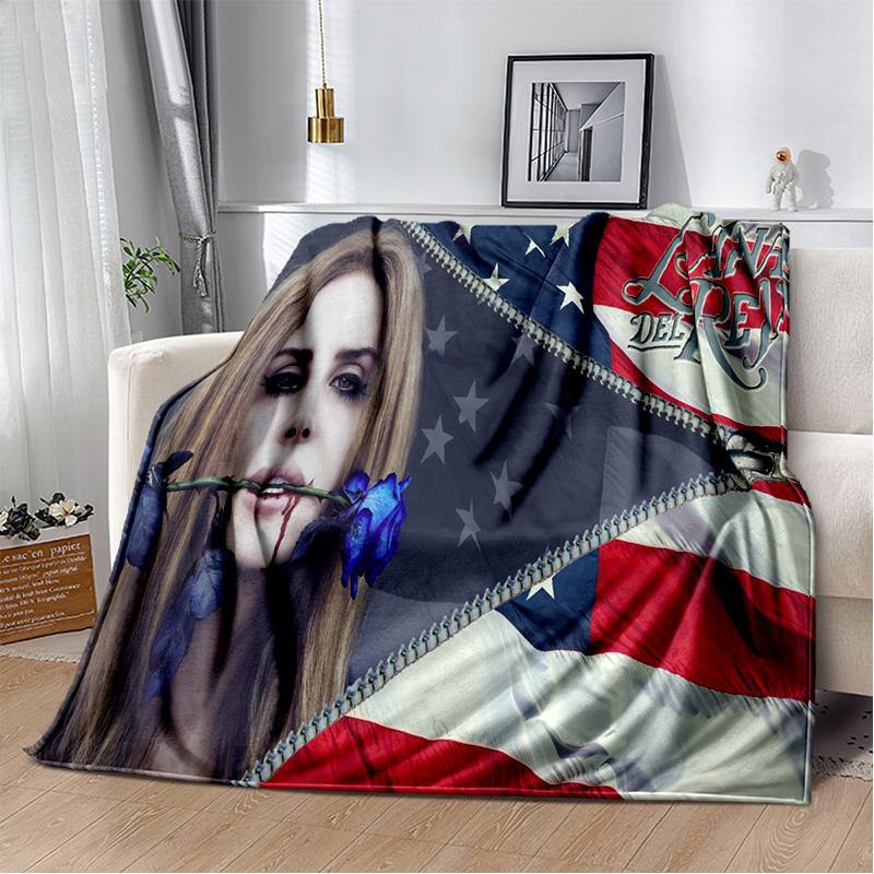 Lana Del Rey Sängerin Lizzy Grant HD Decke, Weiche Überwurfdecke für Zuhause Schlafzimmer Bett Sofa Picknick Reise Büro Abdeckdecke Kinder