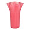 Vase en verre rose 16 x 25 x 16 cm
