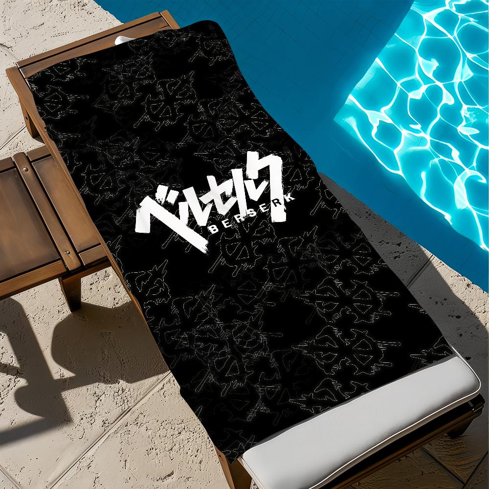 B-ber-serk-k game Towel Large Quick-Drying Microfiber G-guts soft Beach Towel for Travel Fitness Sauna Bathing Camping