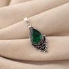 Chrome Diopside Gemstone 925 Sterling Silver Statement Pendant 1.5" For Wedding Gift PP-70-4