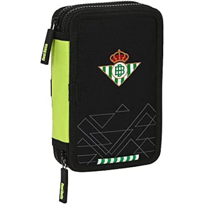 Small Double Pencil Case 28 Pcs - Safta - Real Betis Balompié - Green - Ballpoint - Mixed