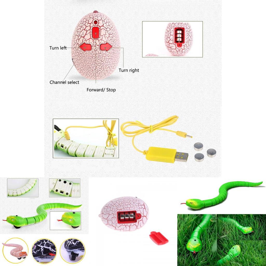 Terrifying Remote Control Snake Rattlesnake Mischief Toy With Premium Quality Green Finish