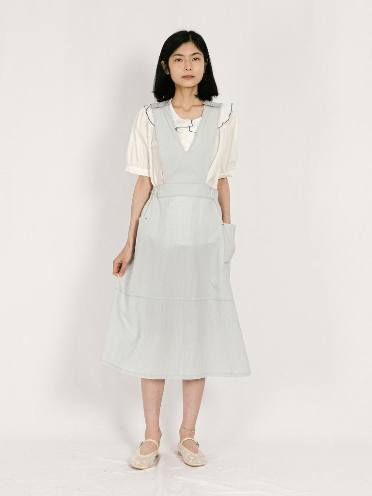 Vincent Navy Mallorca Overall Dress_Gray