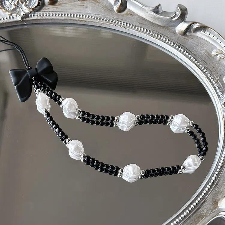 Capa de telefone com cordão de furo grande compatível e adequada para iPhone15 14 13 12 11promax xsmax xr 7 8plus Bow Bunny