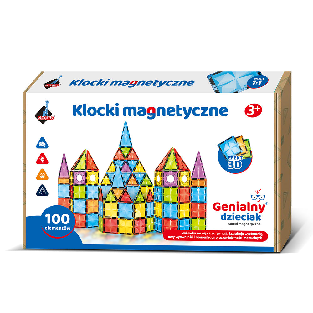 3D magnetic blocks - 100 pieces