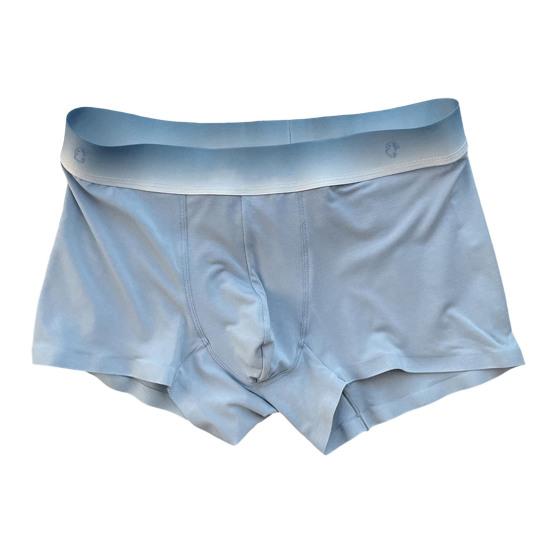 Men Boxer Underwear Letter Print Gradient Color Design Shorts Briefs Mid-rise Elastic Waistband