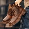 Casual Comfortable High Top Boots New Autumn Winter Fashionable Versatile Men's Shoes Retro Workwear Shoes