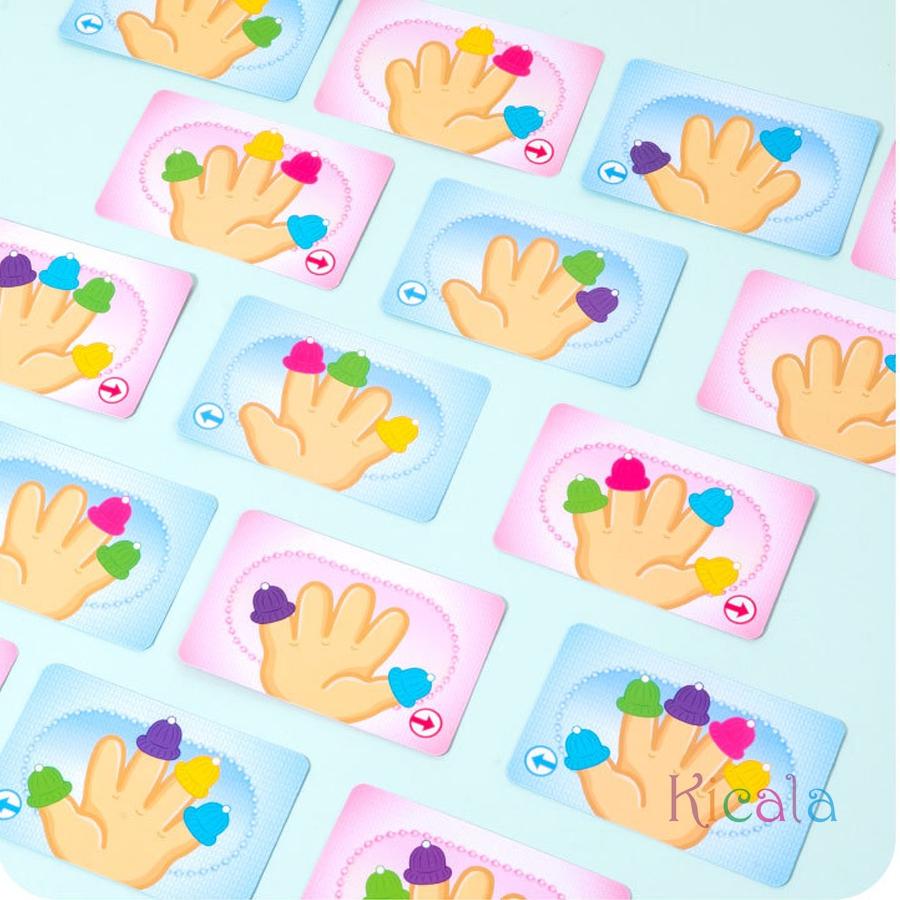 Culori Capace de Degete pentru Copii Potrivire Jocuri Montessori Mâna Stângă și Dreaptă Antrenament Gândire Cognitivă Jucării Educaționale Cadouri