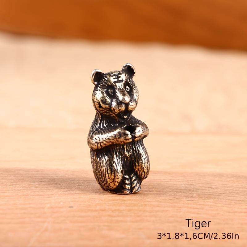 

Міні Розмір Латунь Бронза Мідь Китайські Тварини 12 Знаків Зодіаку Фігурки Підставка для Пахощів Декоративні для Офісного Столу tiger