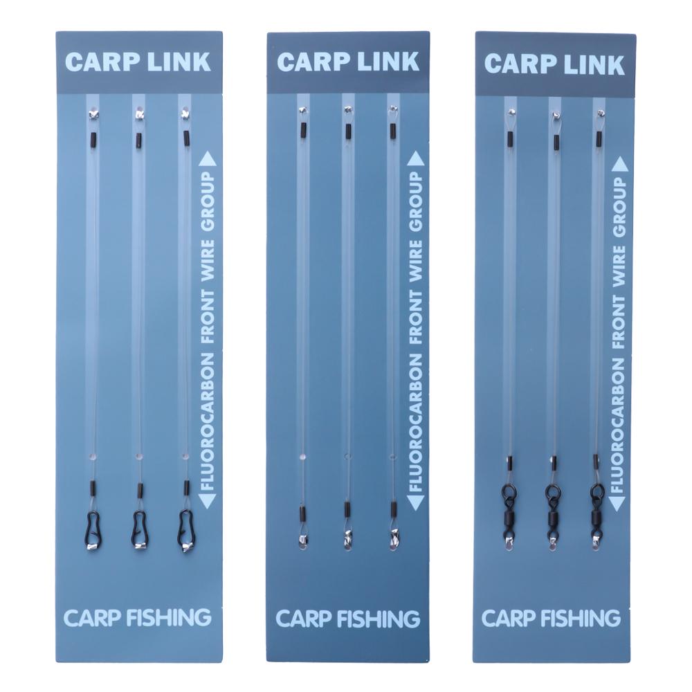 FTK Carp Fishing Link - 3pcs High Carbon Steel Connecting Ring Spinner Fishing Gear with Line Carp Fishing Accessories