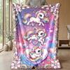 Rainbow Unicorns Fantasy Theme blanket Lightweight Warm Flannel Blanket Decorative Throw Blanket for Home Decoration