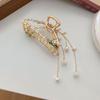 2023 Red Flocked Flower Tassel Hair Clip: High-End, Sweet & Versatile Women's Headdress Accessory