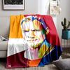 Colorful Geometric Portrait for All Seasons Blanket Lunch Break Throw Gift