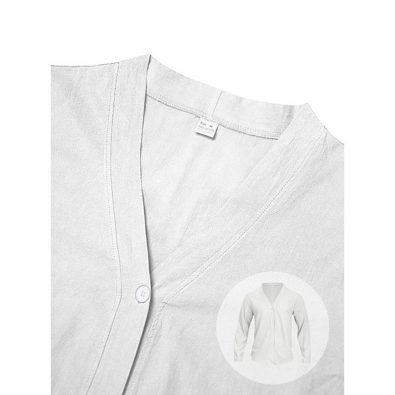 Cardigan Camicia a Maglia da Uomo con Bottoni e Maniche Lunghe.