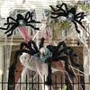 Halloween Decoration Skull Spider Props Funny Spoof Trick Trick Scary Plush Spider