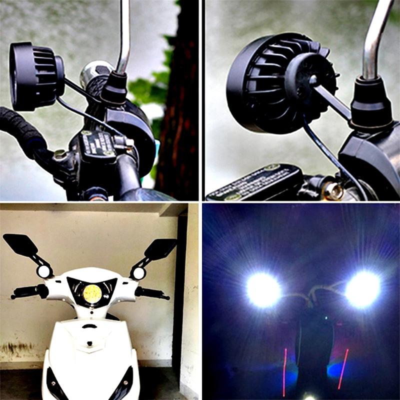 2Pcs Scooter ATV Auxiliary Fog Spot Light 6 LED  LED Motorcycle Driving Lamp
