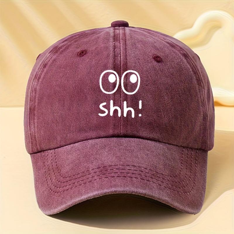 Shh Washed Retro Curved Brim Hat Adjustable Unisex Peaked Cap Suitable for Outdoor Sports and Leisure