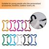 5Pcs Aluminum Alloy Bone Shape Spring Clasps Snap Hook Clip Carabiner Keychains Bag Clip Hook Buckle Connectors