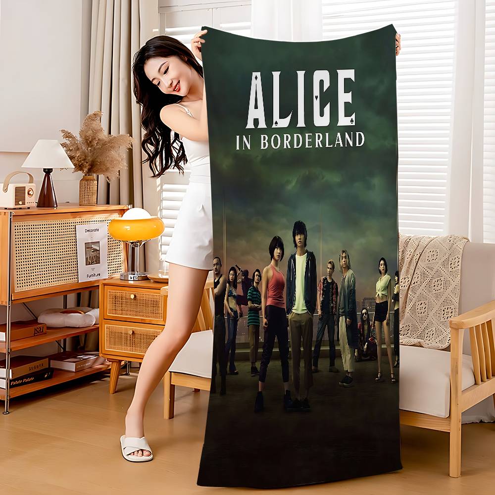Hot TV Alice In Borderland Microfiber Printed Beach Towel Mountain Climbing Yoga Beach Swimming Running Absorbent Soft Towel
