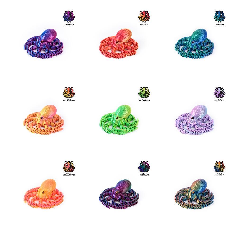 Figurine Polipi Imprimare 3D Jucării Articulații Multiple Mobile Ochi de Simulare Jucărie Fidget Model Animal Birou Festival Petrecere Cadou Copii