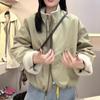 Korean Style Women's Short Winter Parka Double Zipper Stand Collar Imitation Lamb Wool Jacket Casual Jacket New Design