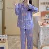 Spring and Autumn Women Pajamas Family Clothing Set Women Long Sleeves and Trousers Autumn and Winter Casual Loose Family Clothing Set
