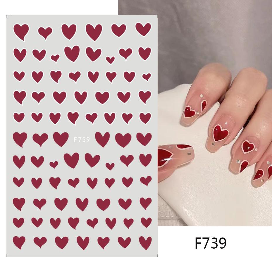 Наклейка для наращивания ногтей Пудра Румяна Love Red Halo Dye Постепенный натуральный — фото 13