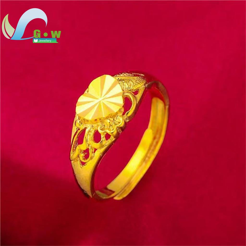 Fancy Gold Carve Dragon Phoenix Couple Adjustable Open Rings Stone Lucky Charm Band Classic Elegant Fashion Jewelry Gift Wedding
