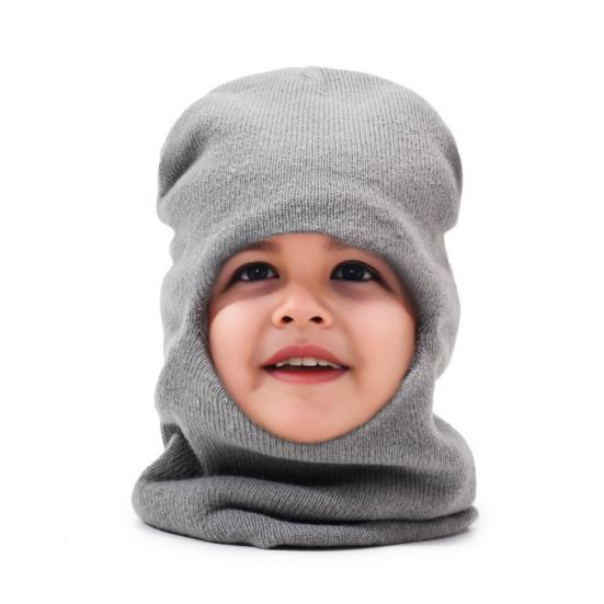 Children Hat Solid Color Stretchy Fit Kids Knitted Hat Winter Outdoor Activities Headgear Cold Weather Hat