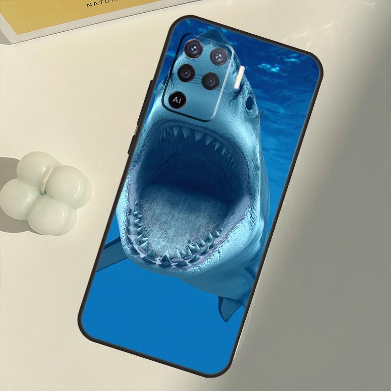 Ferocious Shark Animal Case For OPPO A15 A74 A54 A94 A52 A72 A31 A53 A53S A5 A9 2020 A3S A5S A83 A91 A93 Cover