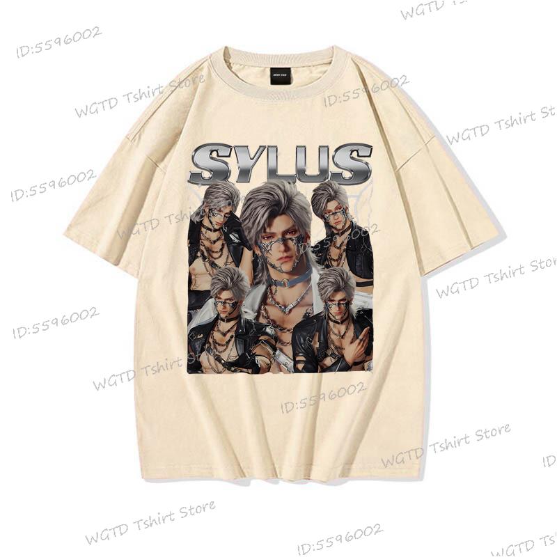 Sylus Love and Deepspace Cotton T-Shirt Vintage Streetwear Women Men Clothing Harajuku Y2k Short Sleeve Tee Loose Soft Tee Shirt