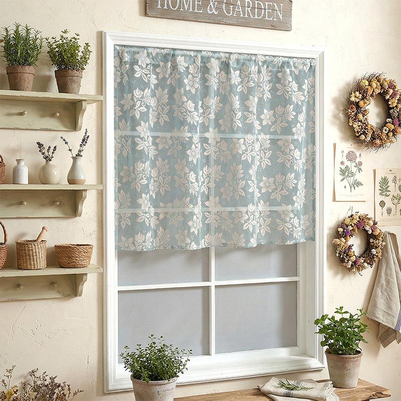 Coffee Curtain Small Fresh Simple Wind Modern Window Screen Living Room Bedroom Homestay Finished Light Transmission Curtain Window Screen