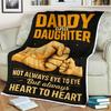 To My Dad Blanket from Daughter Not Always Eye To Eye But Always Heart To Hear Father's Day Gift Personalized Throw Fleece
