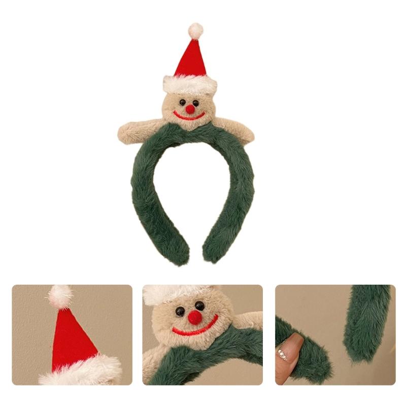 Christmas Antler Headband Party Costume Santa Hat Party Karaoke Punk Photo Props Cool Party Santa Hat Hair Hoop