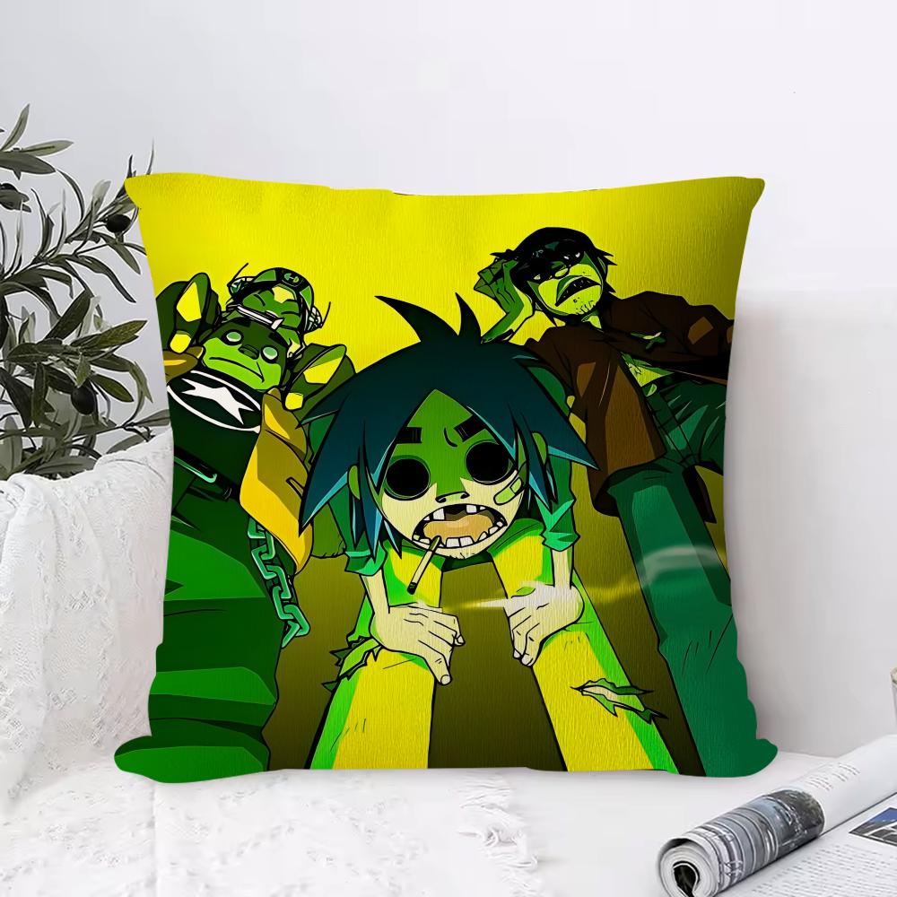 Music Prints G-Gorillaz Pillow Case Ultra Soft Skin Friendly Fabric Cloud Like Comfort & Concealed Zipper
